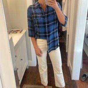 Equipment Small plaid blouse, worn once